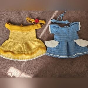 Crochet Princess Inspired Dresses, 9-12 months, 6-9 months